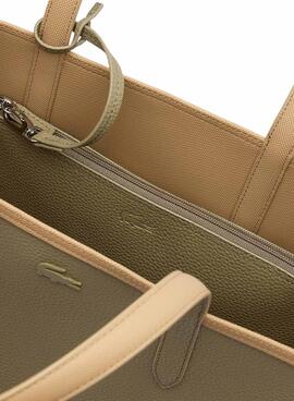 Borsa Lacoste Shopping Bag Reversible Beige Donna