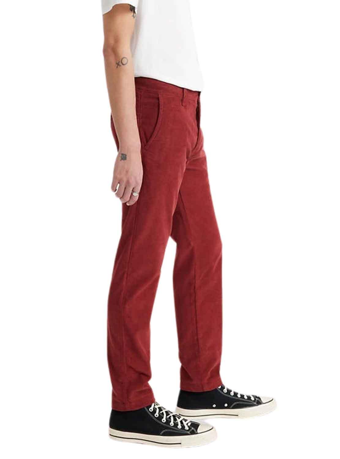 Pantaloni Chino Levis Standard Rosso per Uomo
