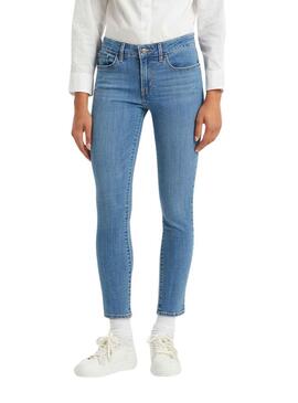 Pantaloni Levis 711 Skinny New Blu per Donna