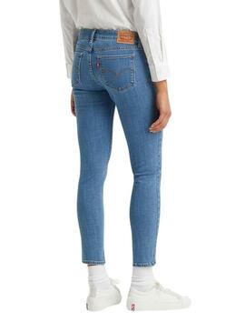 Pantaloni Levis 711 Skinny New Blu per Donna