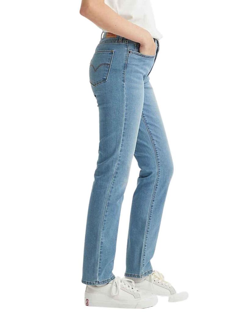 Pantaloni Jeans Levis 312 Shaping Slim Blu Donna