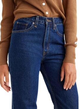 Pantaloni Jeans Levis 80S Mom Jeans Blu Donna