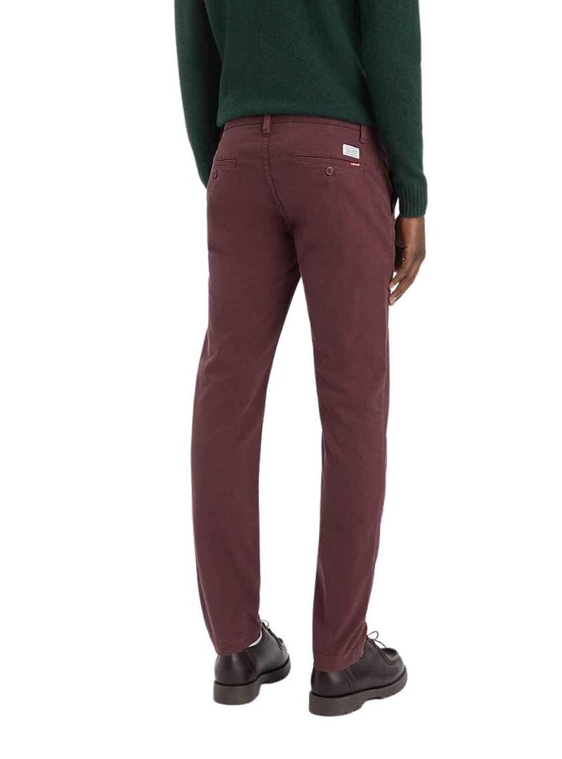 Pantaloni Chino Levis Slim Bordeaux per Uomo