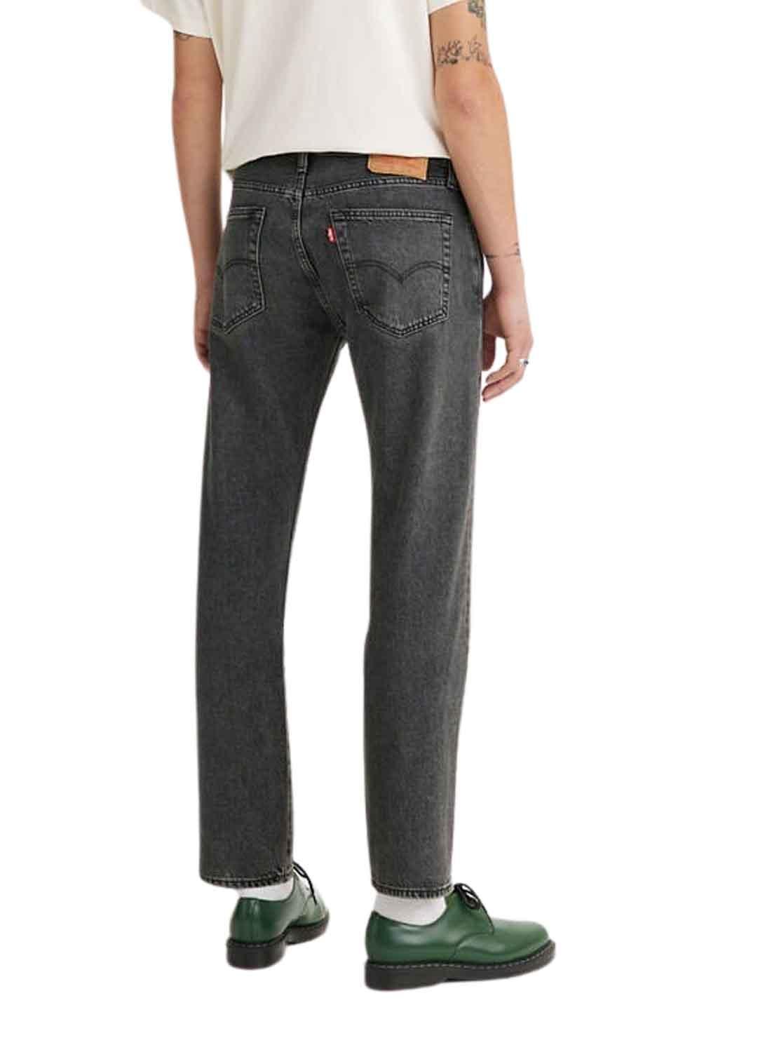 Pantaloni Jeans Levis 501 Crop Grigio Uomo