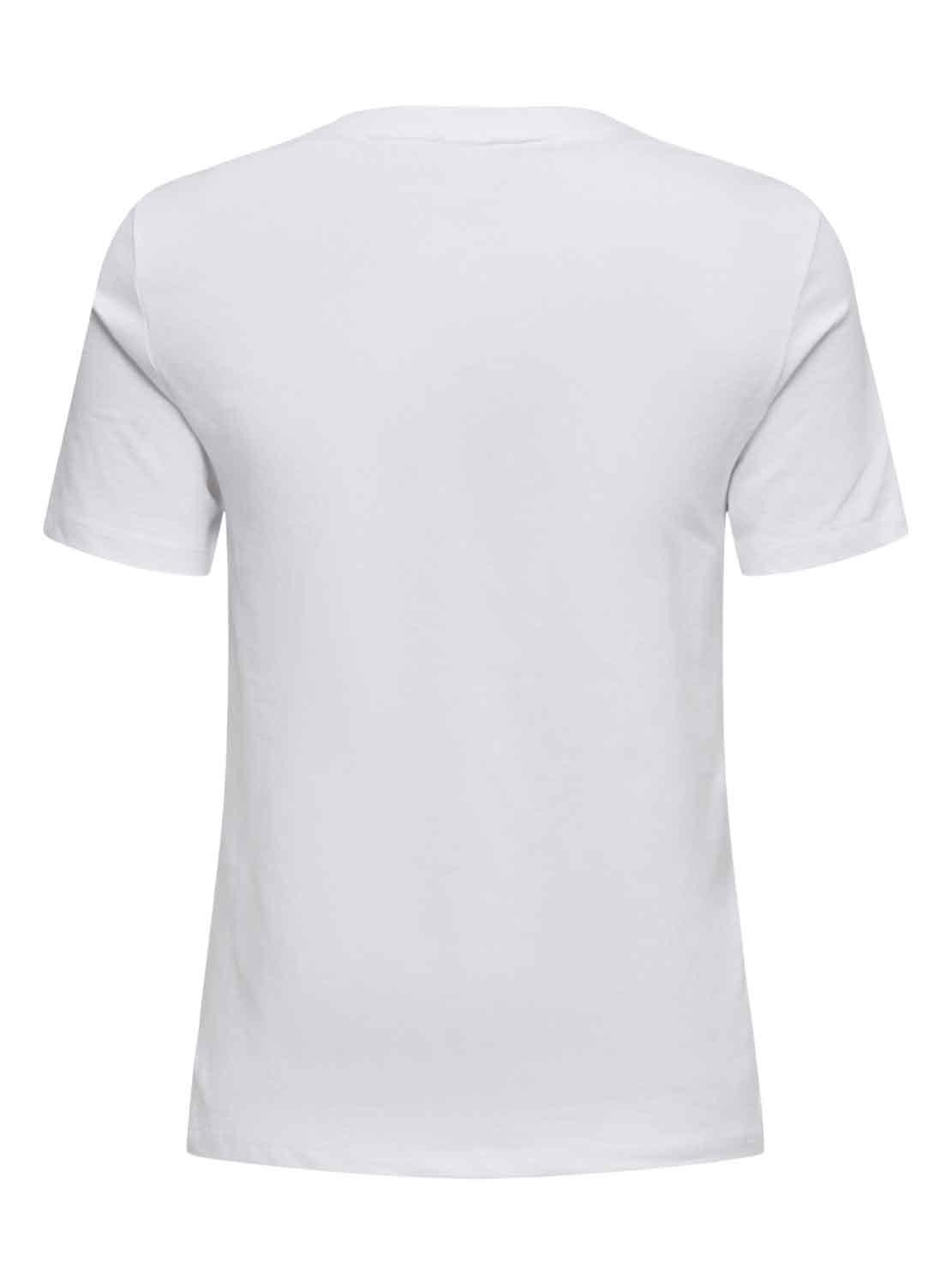 T-Shirt Only Jenna Life Reg Bianco per Donna