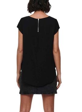 T-Shirt Only Vic Solid Nero per Donna