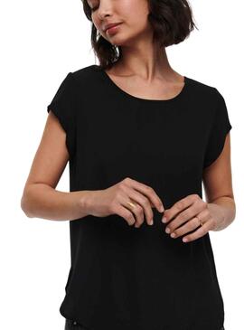 T-Shirt Only Vic Solid Nero per Donna