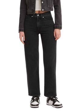 Pantaloni Jeans Levis 94 Holgados Nero Donna