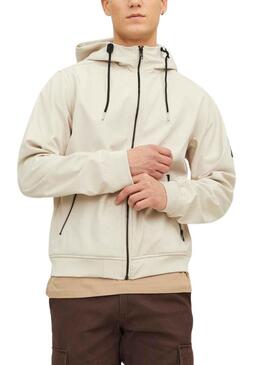 Giacca Jack & Jones Softshell Beige Uomo