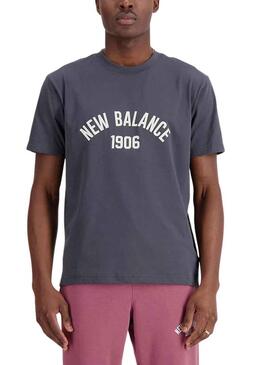 T-Shirt New Balance Essvartee Grigio per Uomo