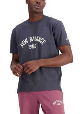 T-Shirt New Balance Essvartee Grigio per Uomo