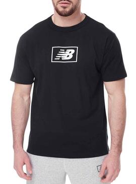 T-Shirt New Balance Essentials Logo Nero Uomo