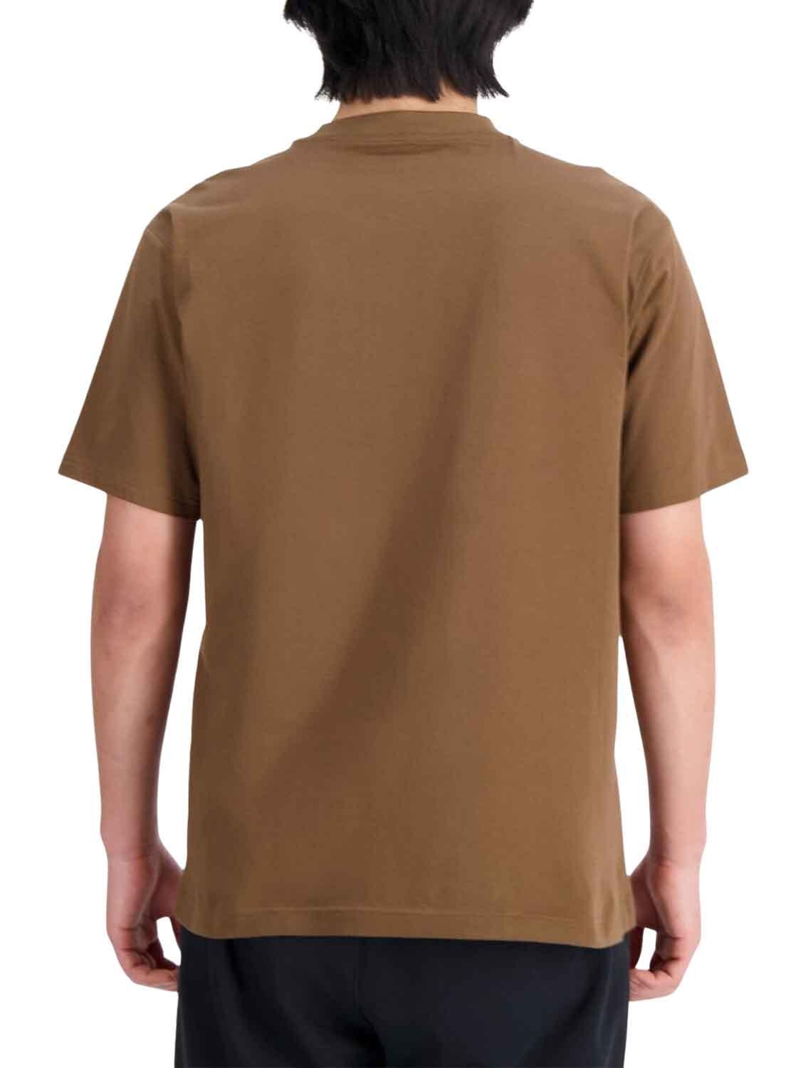 T-Shirt New Balance Stacked Marrone Uomo
