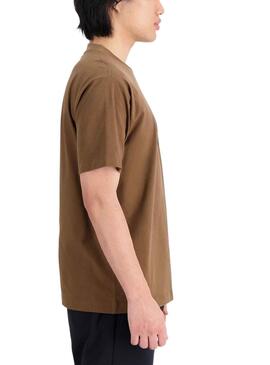 T-Shirt New Balance Stacked Marrone Uomo