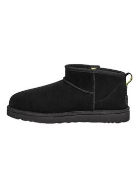 Stivales UGG Classic Ultra Mini Zip Nero per Donna