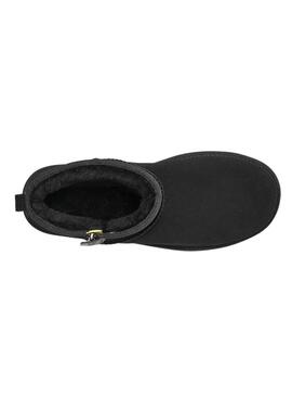 Stivales UGG Classic Ultra Mini Zip Nero per Donna