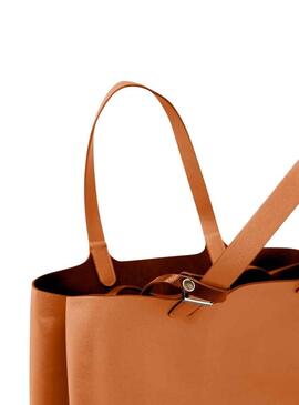 Borsa Pieces Borsa Kopa Marrone per Donna