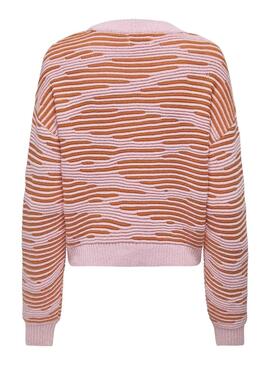 Pullover Only Emma Life Structure Rosa Arancione Donna