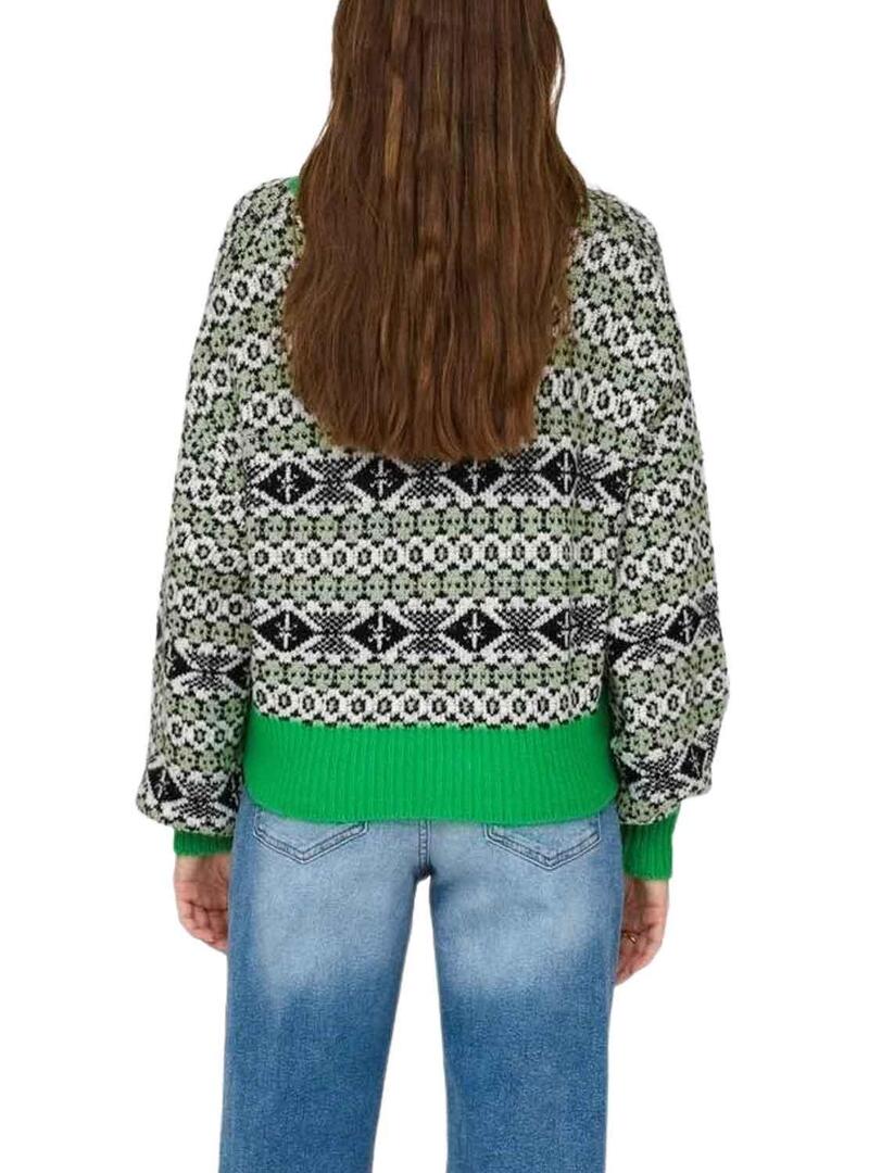 Pullover Only Dea Verde per Donna