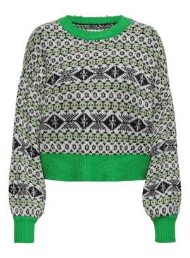 Pullover Only Dea Verde per Donna