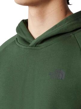 Felpa The North Face Rosso Box Verde Uomo