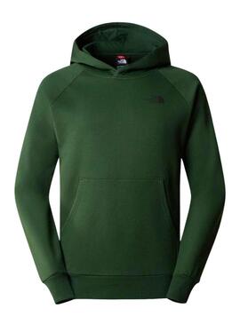 Felpa The North Face Rosso Box Verde Uomo