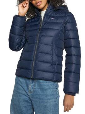 Giacca Tommy Jeans Basic Hooded Blu Navy Donna