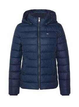 Giacca Tommy Jeans Basic Hooded Blu Navy Donna