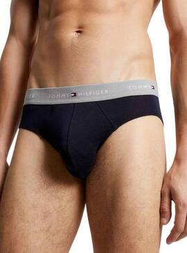 Pack 3 Slip Tommy Hilfiger Slip Blu Navy Uomo