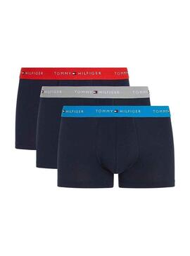 Pack 3 Boxer Tomm Hilfiger Baule Blu Uomo