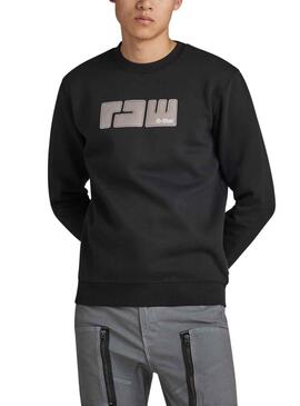 Felpa G-Star Raw Feltro Nero per Uomo