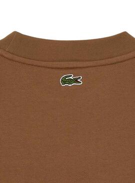 Felpa Lacoste Loose Fit Marrone per Uomo