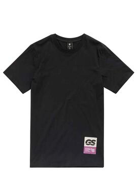 T-Shirt G-Star Back Slim Nero per Uomo