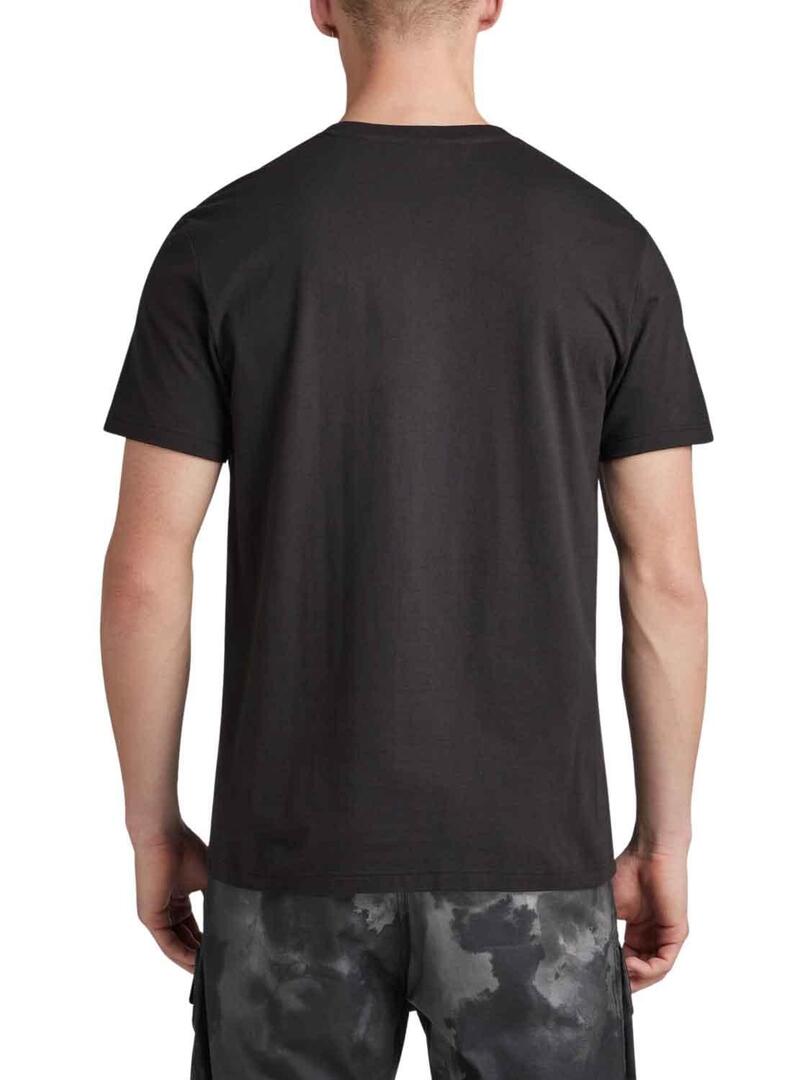 T-Shirt G-Star Raw Feltro Nero per Uomo