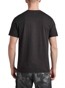 T-Shirt G-Star Raw Feltro Nero per Uomo