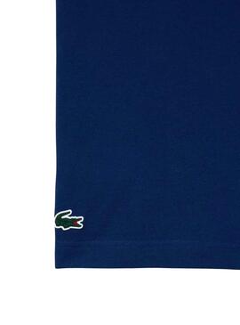 T-Shirt Lacoste Sport Knitted Blu per Uomo