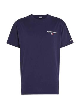 T-Shirt Tommy Jeans Linear Back Blu Navy Uomo