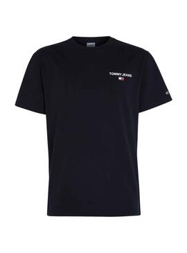 T-Shirt Tommy Jeans Linear Back Nero Uomo