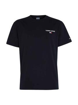 T-Shirt Tommy Jeans Linear Back Nero Uomo