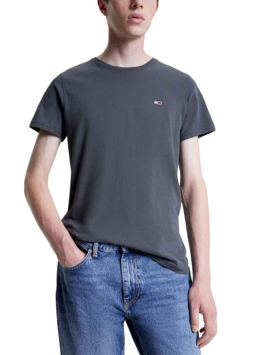 Pack 2 T-Shirts Tommy Jeans Slim Grigio per Uomo