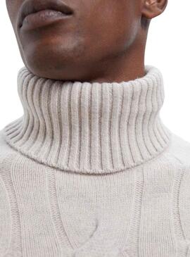 Pullover Ecoalf New Bruna Beige per Uomo
