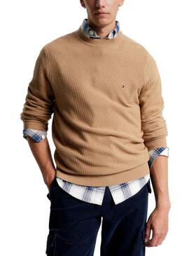 Pullover Tommy Hilfiger Rettangolare Beige Uomo