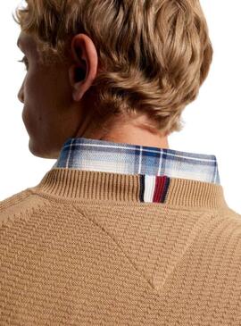 Pullover Tommy Hilfiger Rettangolare Beige Uomo