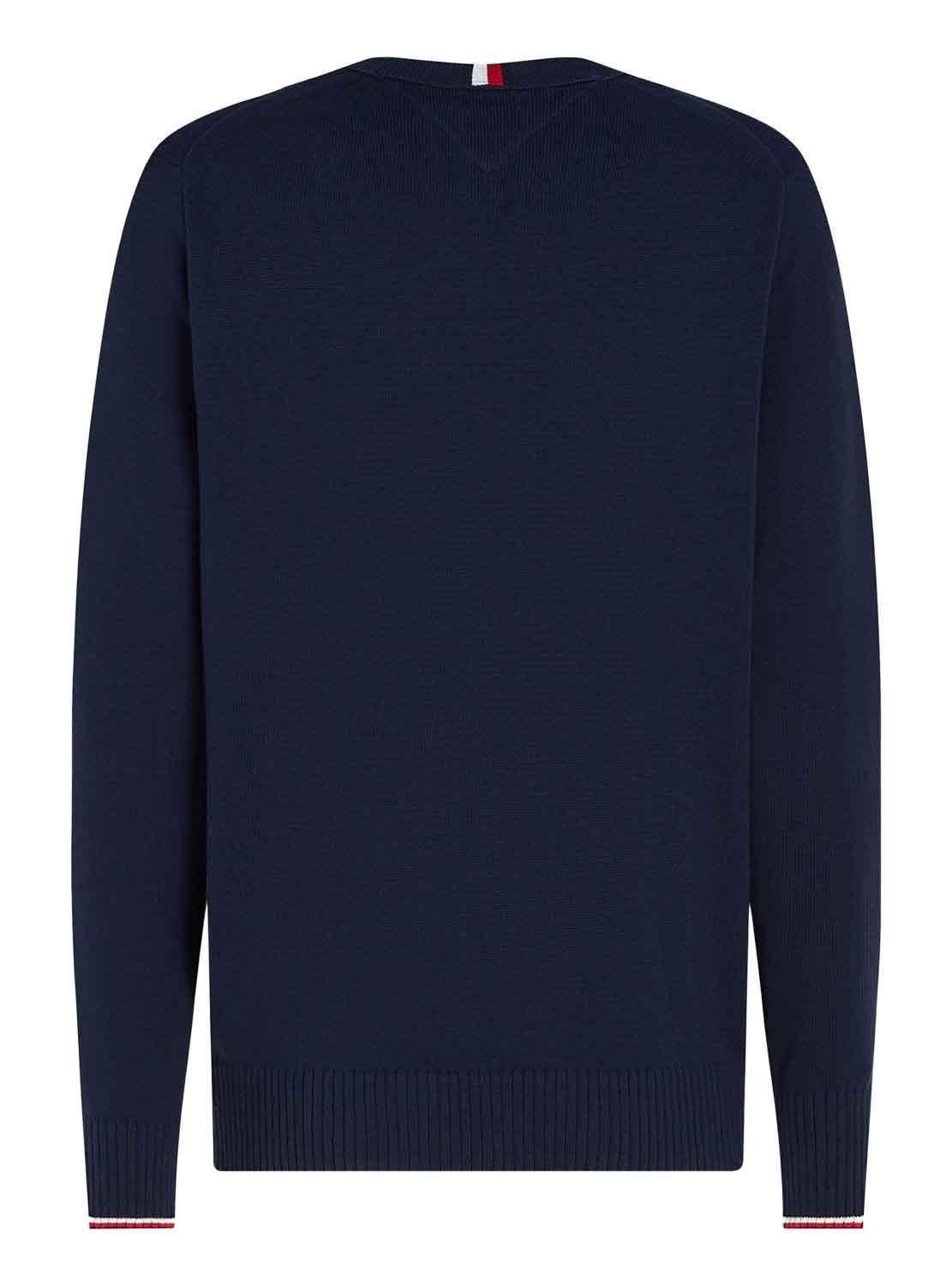 Pullover Tommy Hilfiger Embro Crew Blu Navy Uomo