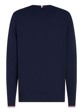 Pullover Tommy Hilfiger Embro Crew Blu Navy Uomo