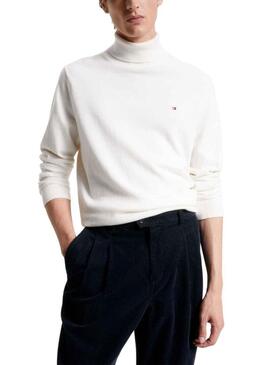 Pullover Tommy Hilfiger Pima Cashmere Bianco Uomo