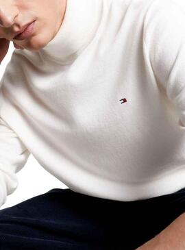 Pullover Tommy Hilfiger Pima Cashmere Bianco Uomo