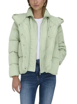 Giacca Only New Sydney Sara Puffer Verde Donna