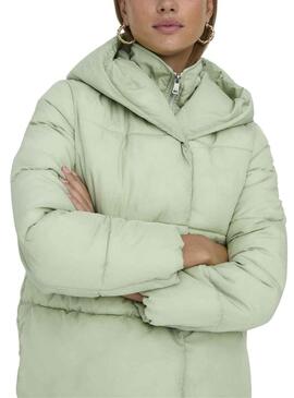 Giacca Only New Sydney Sara Puffer Verde Donna