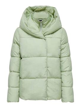 Giacca Only New Sydney Sara Puffer Verde Donna